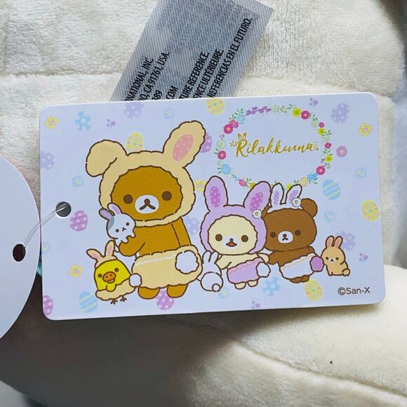 NWT SAN-X BIG Rilakkuma Easter Collection: Bunny Korilakkuma 17” plushie - Picture 3 of 5